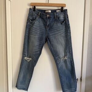 Bullhead Denim Boyfriend Jeans Size 29 Raw Hem Boho Skater Granolagirl